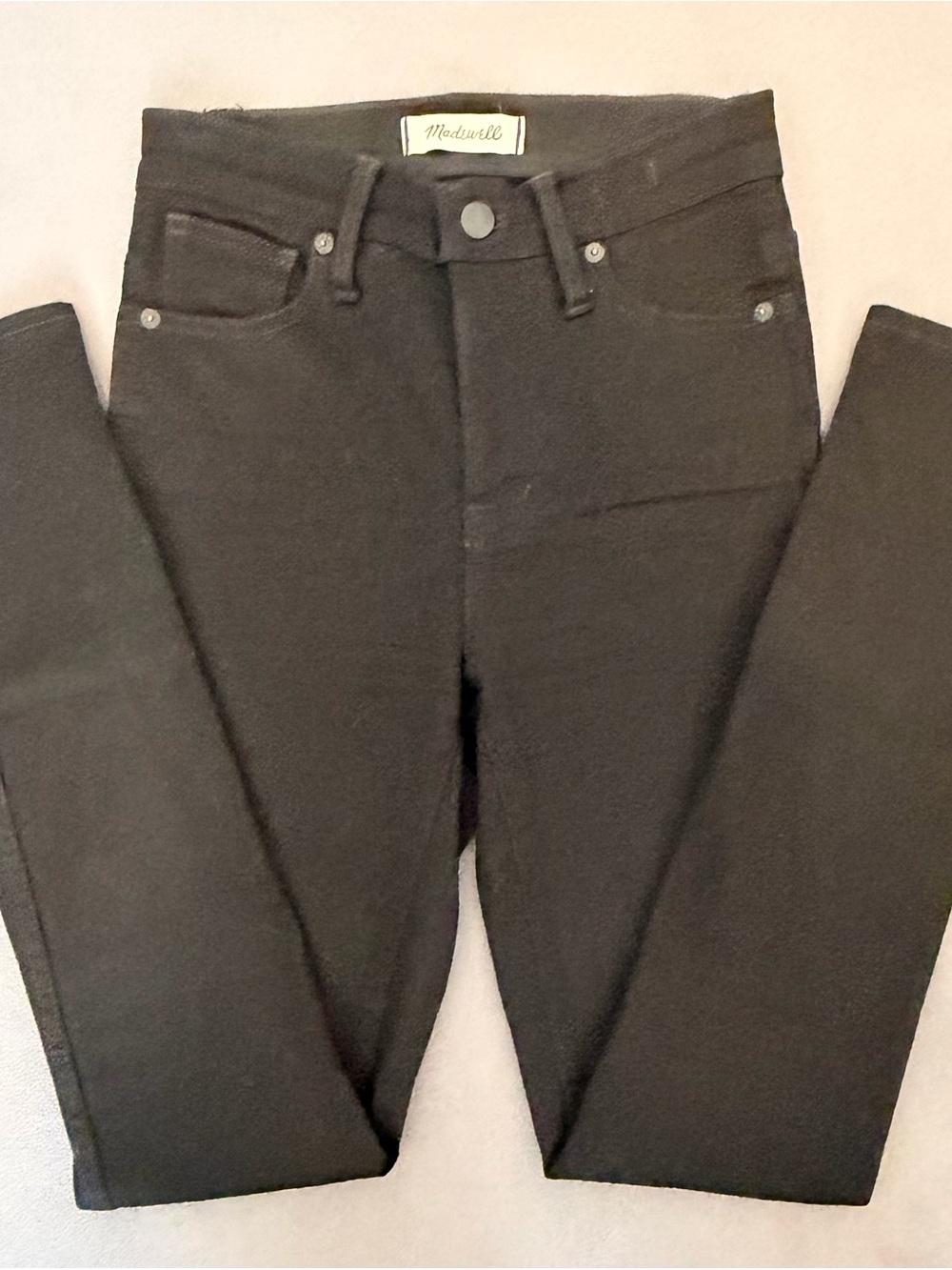 Madewell - 10” High-Rise Skinny Jeans - Black Denim - Waist 23